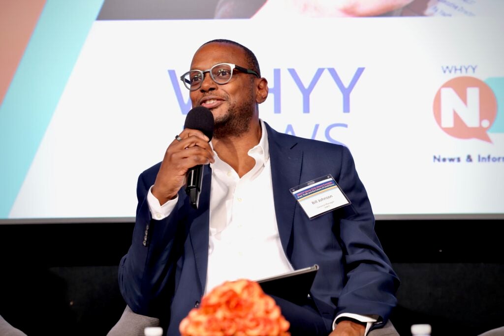 Bill Johnson, general manager of WRTI, participates in a panel