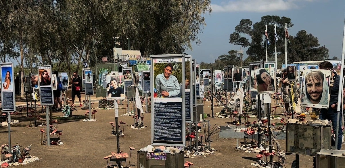 Memorial site of the victims killed during the Hamas attack on a music festival