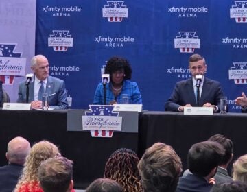 Cherelle Parker and others at a press conference
