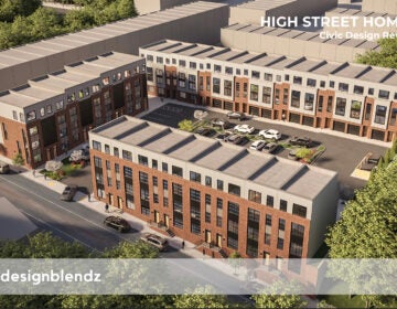 A rendering shows a proposed housing development for Philadelphia
