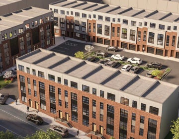 A rendering shows a proposed housing development for Philadelphia