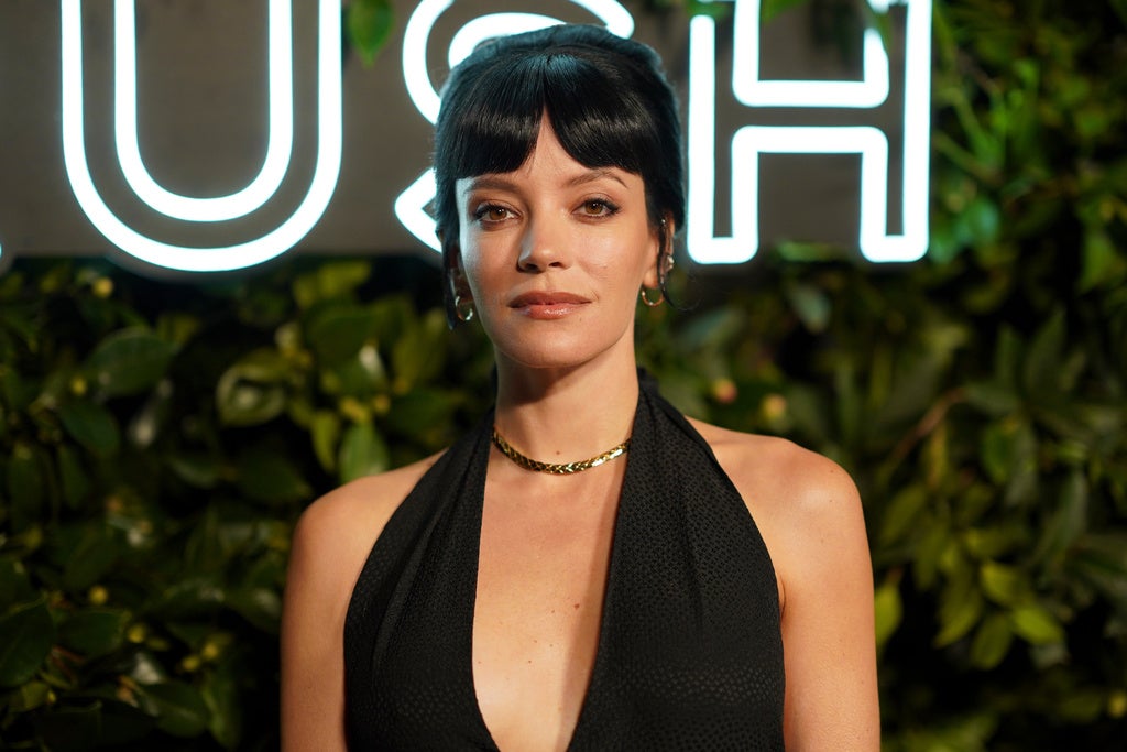 Lily Allen arrives at the Chanel Coco Crush special dinner