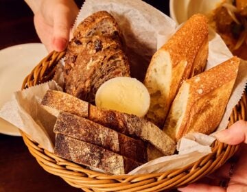 Free bread basket at Parc