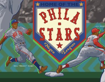 A section of the new Philadelphia Stars Negro League Baseball mural