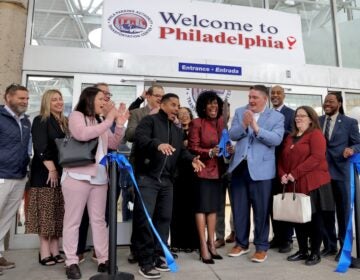Mayor Cherelle Parker cuts the ribbon
