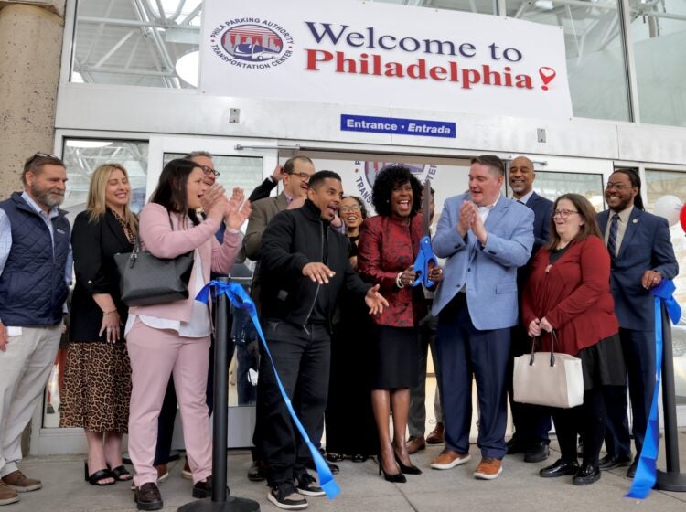 Mayor Cherelle Parker cuts the ribbon
