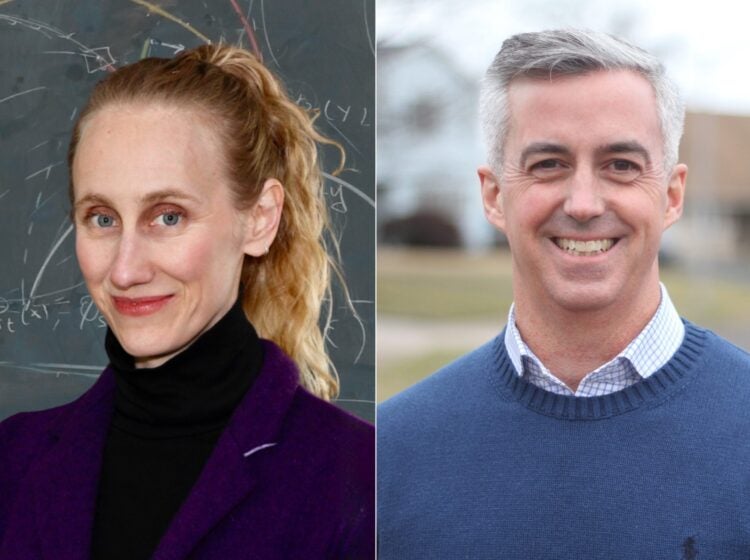 Headshots of Lucia Simonelli and Bob Harvie side-by-side.