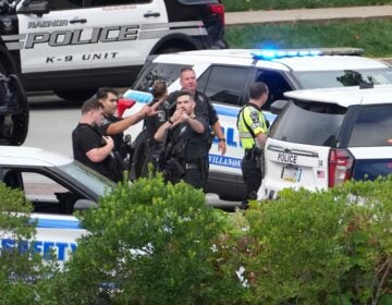 Police respond at the Villanova University campus where an active shooter was reported