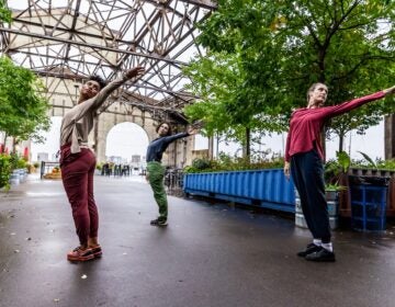 Megan Bridge, Tammy Carrasco and Chloe Maria performing a dance