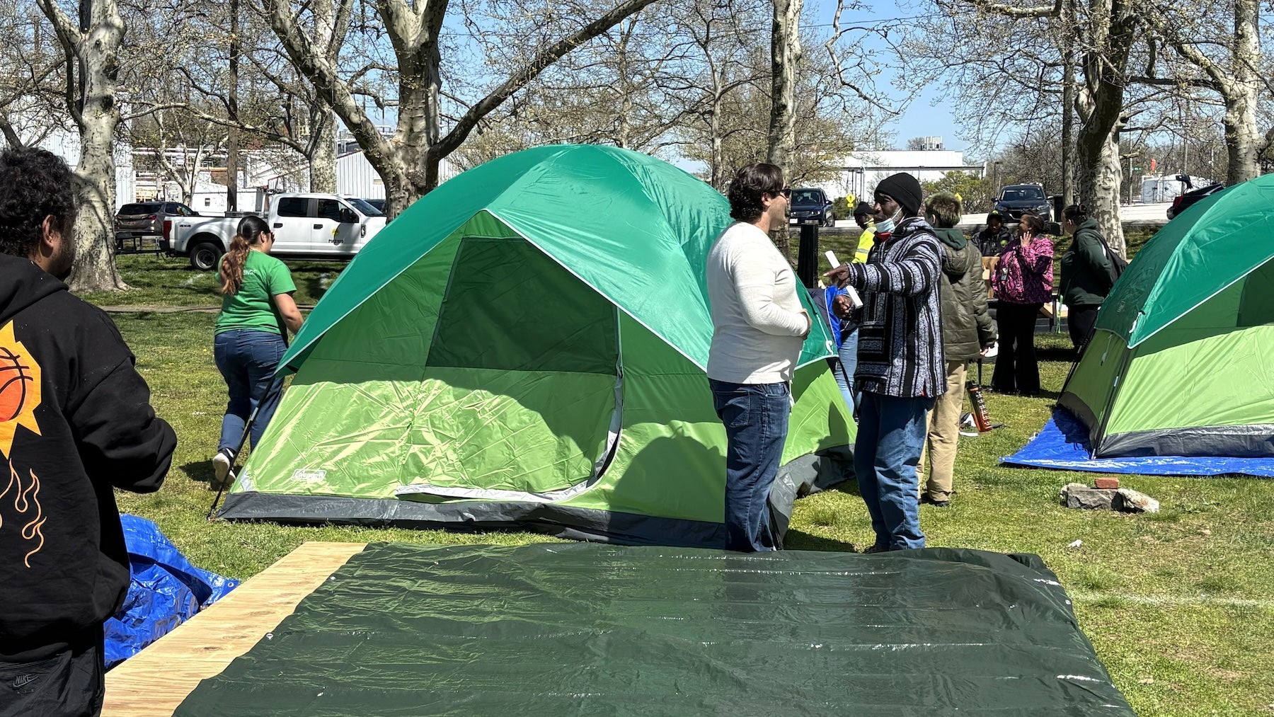 Image for Wilmington replaces city-issued tents for unhoused residents after they leaked during last week’s rainstorm