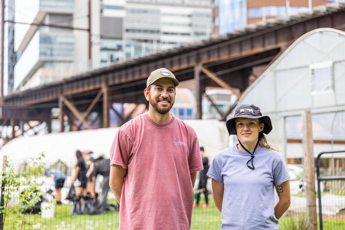 Ezra Tischler and Emylee Fleshman smile