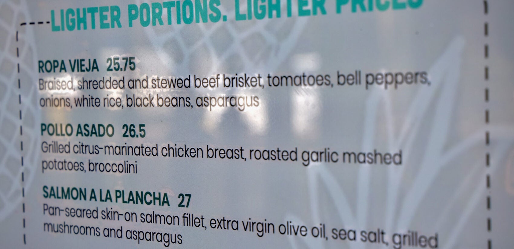 Some of the dishes developed by Cuba Libre to support GLP-1 diets have made it onto the main menu. (Emma Lee/WHYY)