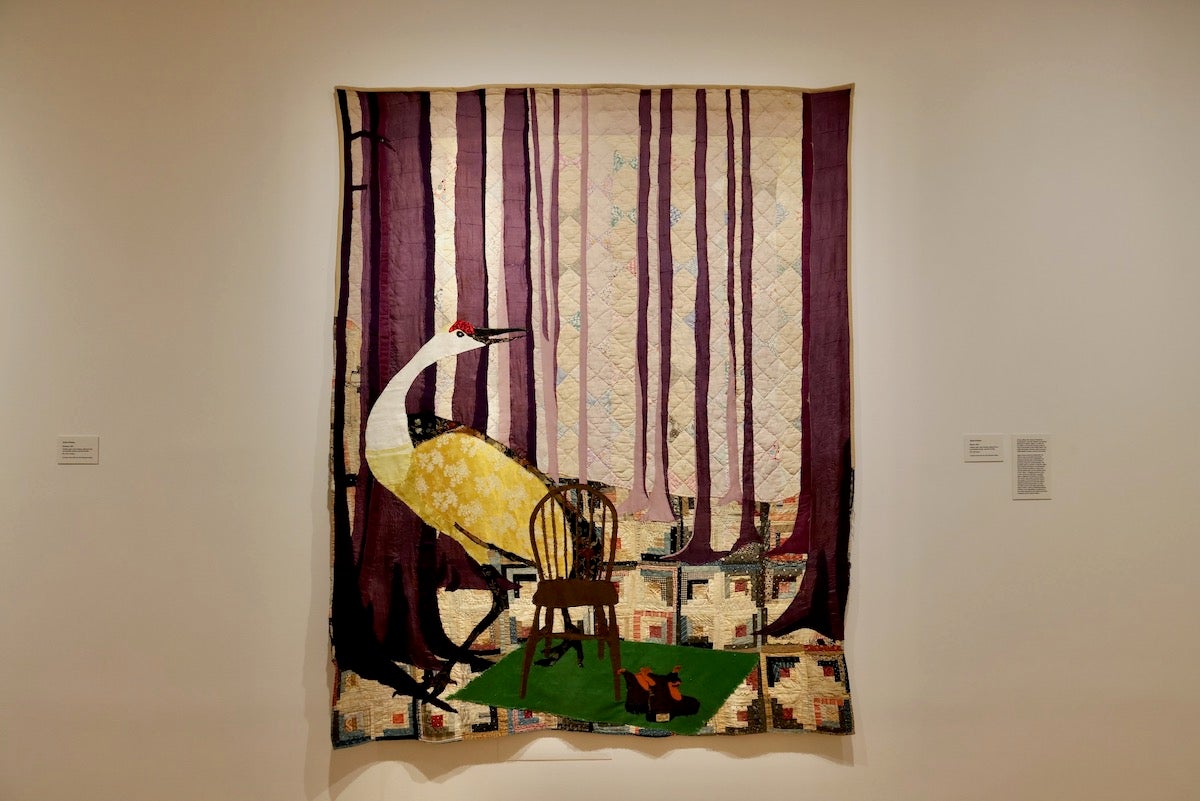 Marion quilt display at the Fabric Workshop exhibit