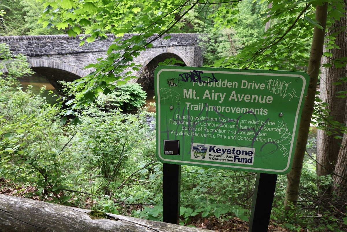 Sign at Wissahickon Valley Park