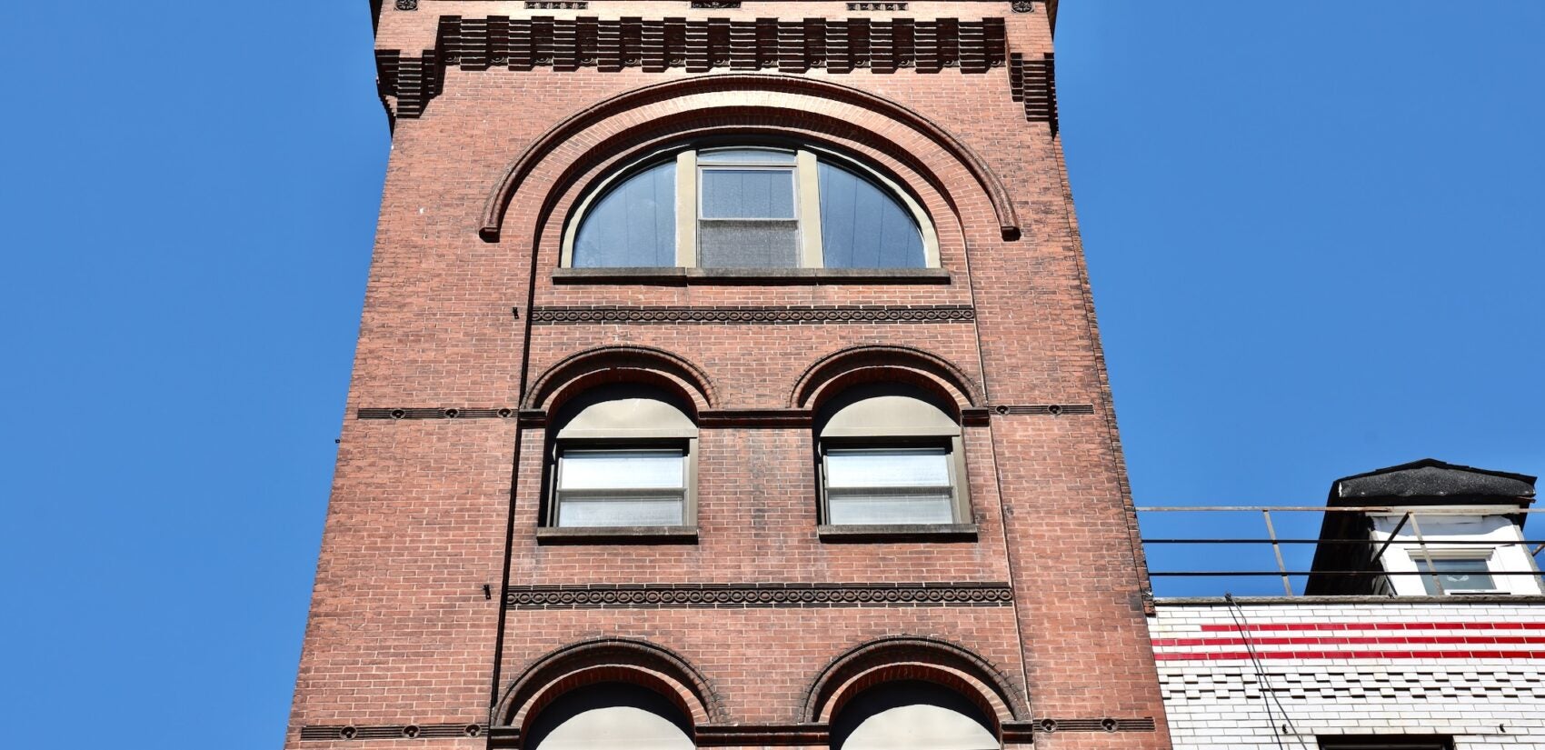The top of the Tetlow Manufacturing Company building