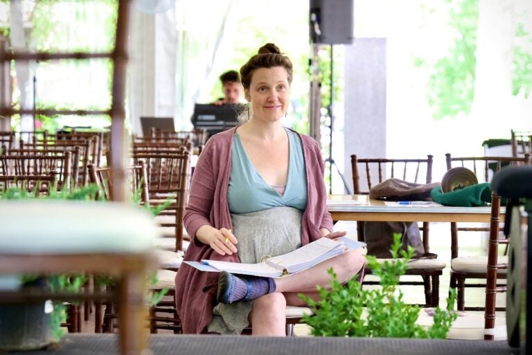 Jazimina Creamer-MacNeil directing rehearsal of Roomful of Teeth at Bartram's Garden