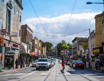 A typical business corridor in Philadelphia