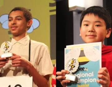 Spelling-Bee-2-box-scaled Isaac Geremew, an eighth grader at William Davies Middle School (left), and Jayden Jiang, a sixth grader