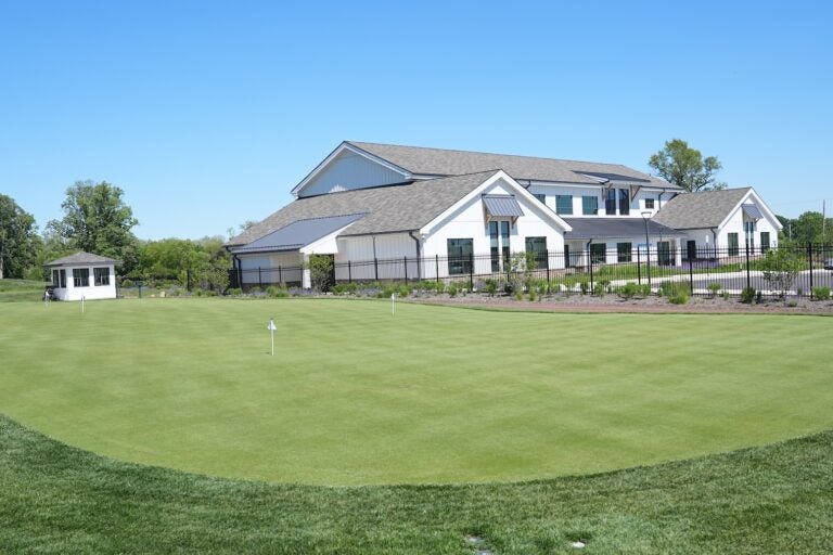 Shown is the TGR Learning Lab and putting green at the Cobbs Creek Golf Club