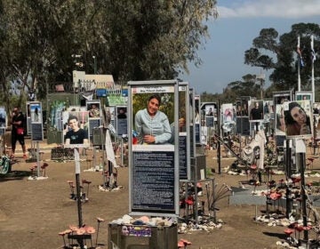 Memorial site of the victims killed during the Hamas attack on a music festival