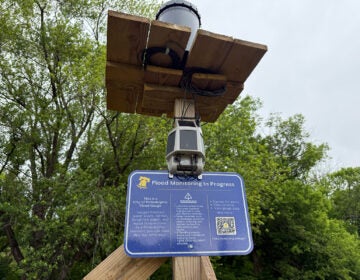 A flood gauge system in Philadelphia's Eastwick neighborhood will determine water levels in the area