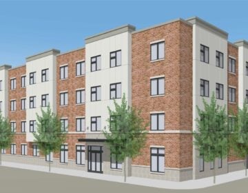 A rendering of new apartments in Philadelphia's Fairhill neighborhood