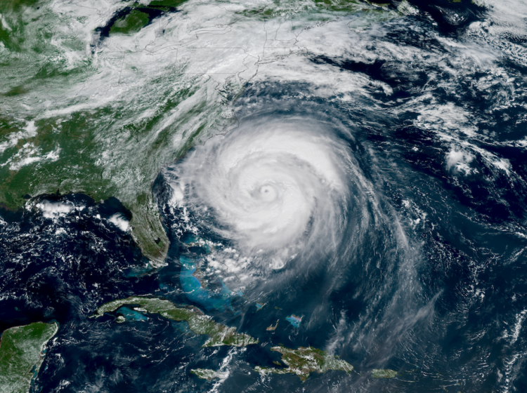 hurricane-erin-east-coast-NOAA Aerial view of hurricane erin