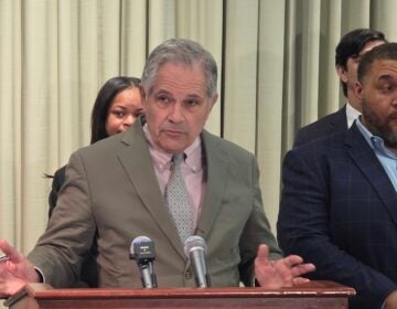 larry-krasner-omar-sabir-2026-05-18 Philadelphia District Attorney Larry Krasner and City Commissioner Omar Sabir at a press conference