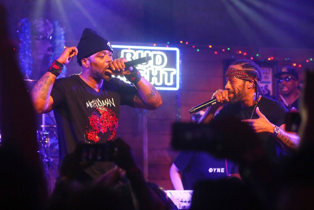 Method Man, left, and Redman perform during the Bud Light x The Roots and Friends Jam Session