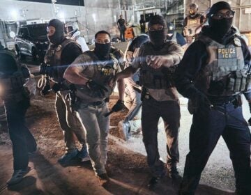 Immigration Protests New Jersey ICE agents go after protestors outside the Delaney Hall detention center during a protest on Wednesday, May 27, 2026, in Newark, N.J. Inside the facility, detainees carried out a labor and hunger strike for days over alleged living conditions.