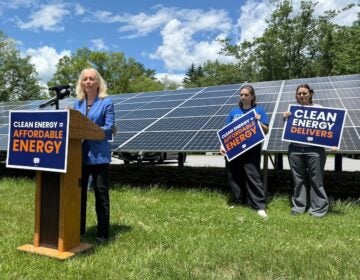 Mary Gay Scanlon speaking at press conference
