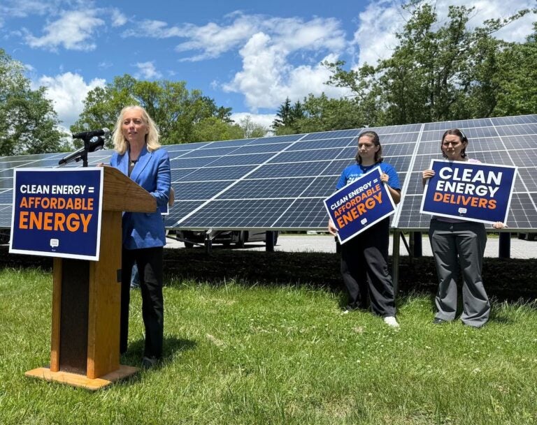 Mary Gay Scanlon speaking at press conference
