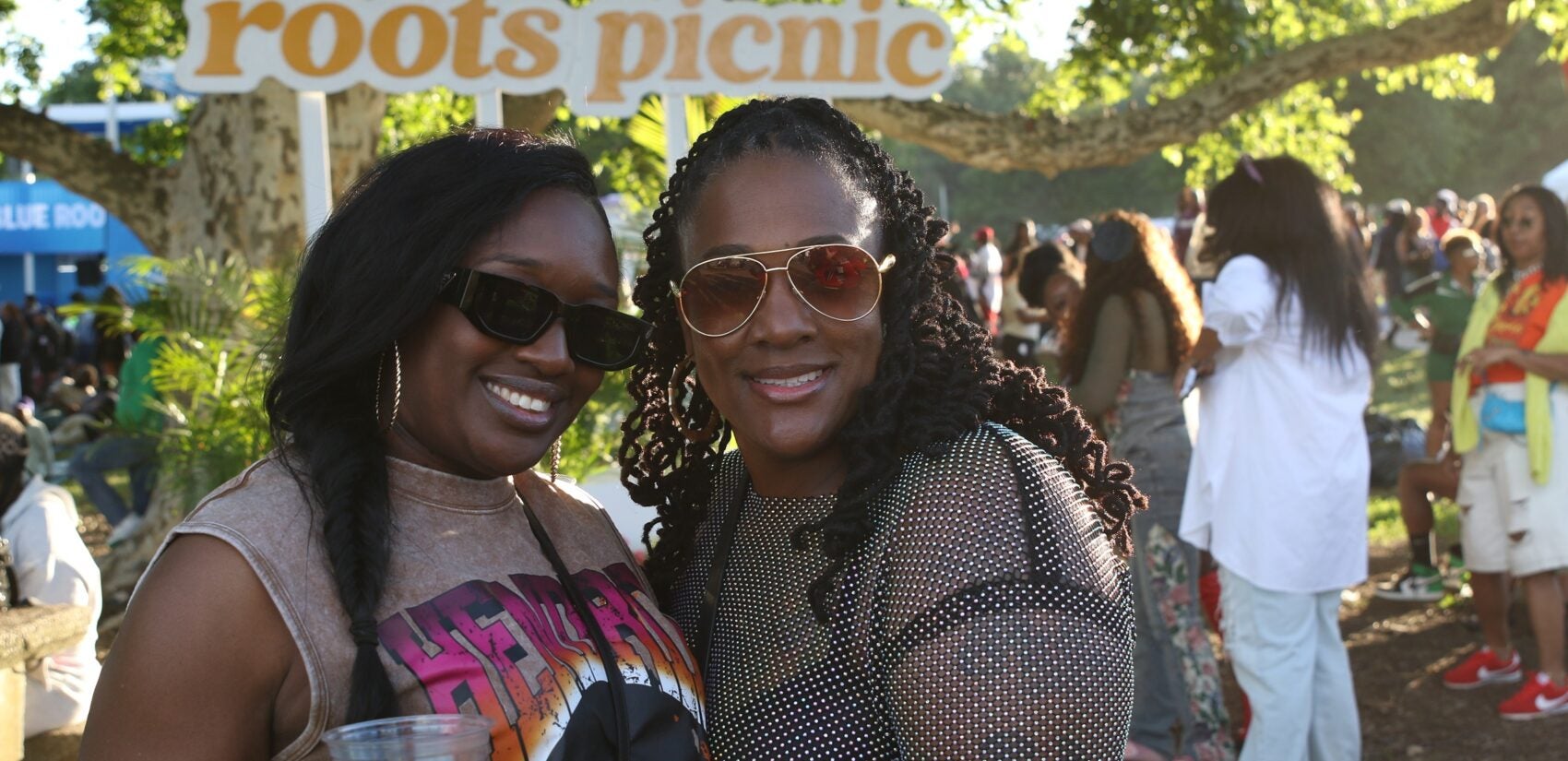 Tenisha Turner and Shadone Taylor smile