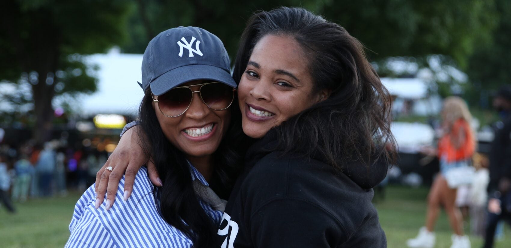 Kylaia Mahoney and Cheyonna Anderson smile