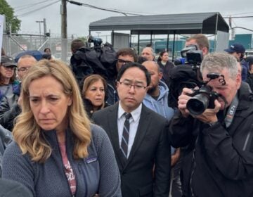 Mikie Sherrill, Andy Kim and others at Delaney Hall