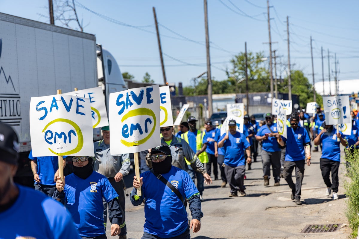 ‘Save EMR’: Scrapyard workers rally in Camden after mayor calls for recycler to close
