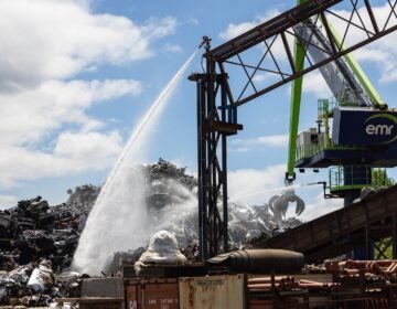 06 16 2026 k paynter fire supression system-3b EMR, a scrap metal recycler in Camden, N.J., tests their new fire suppression system in May 2026.