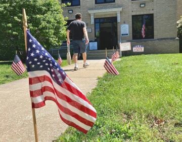 2026 06 03-e lee-haddon township nj-primary election polling place A voter arrives to cast his ballot at St. Teresa of Calcutta Parish in Haddon Township on New Jersey primary Election Day on June 2, 2026.