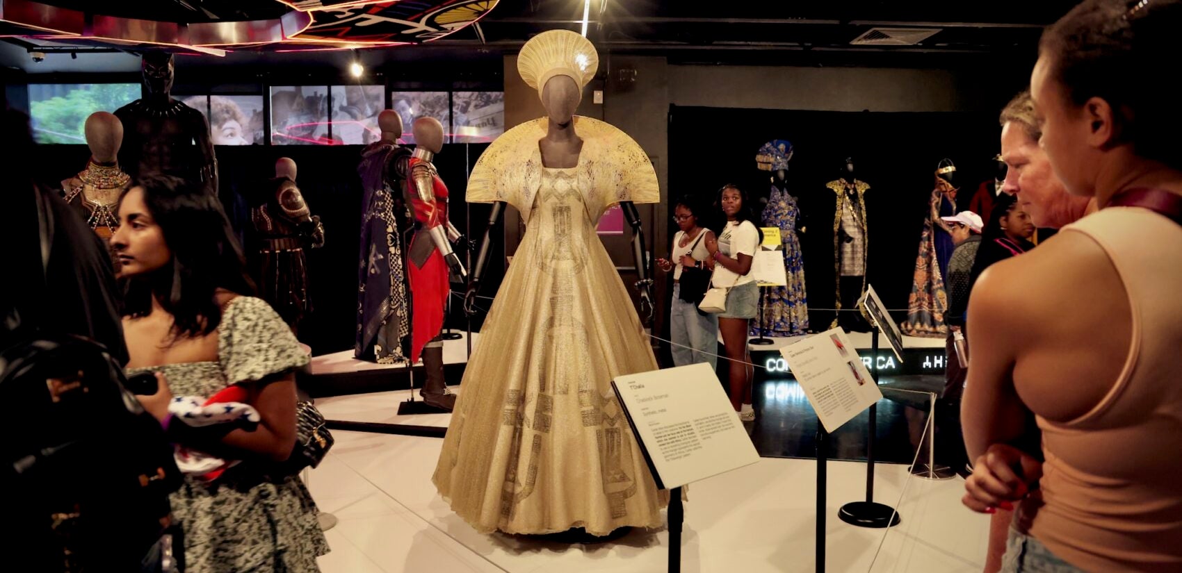 Costumes on display at the exhibit