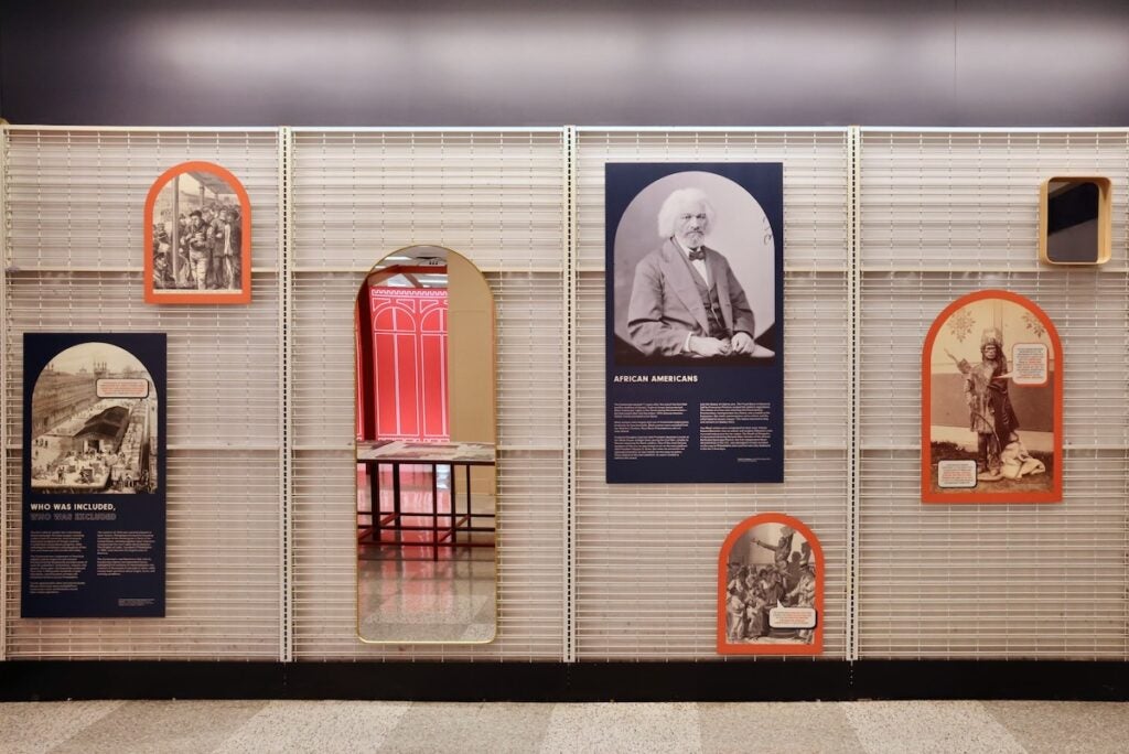 Display of those excluded from the pavillion at the time