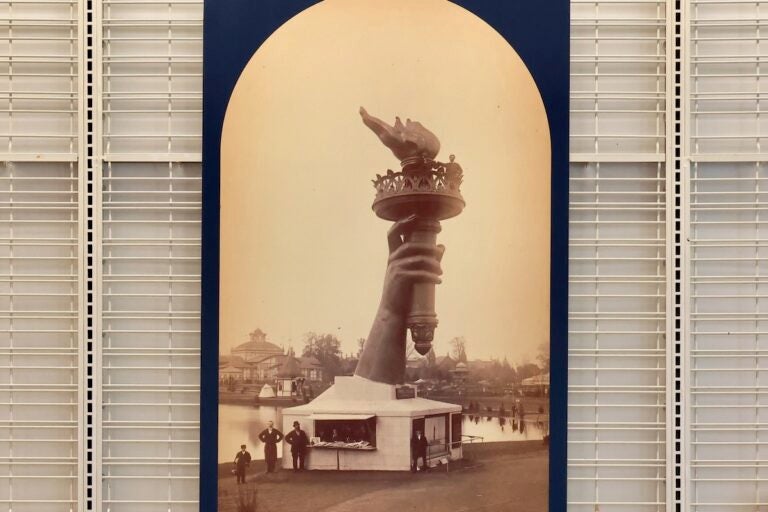 Arm and torch of the Statue of Liberty