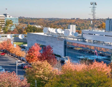 6abc-office-studios-2026-06-23 An aerial view of the 6abc office building.