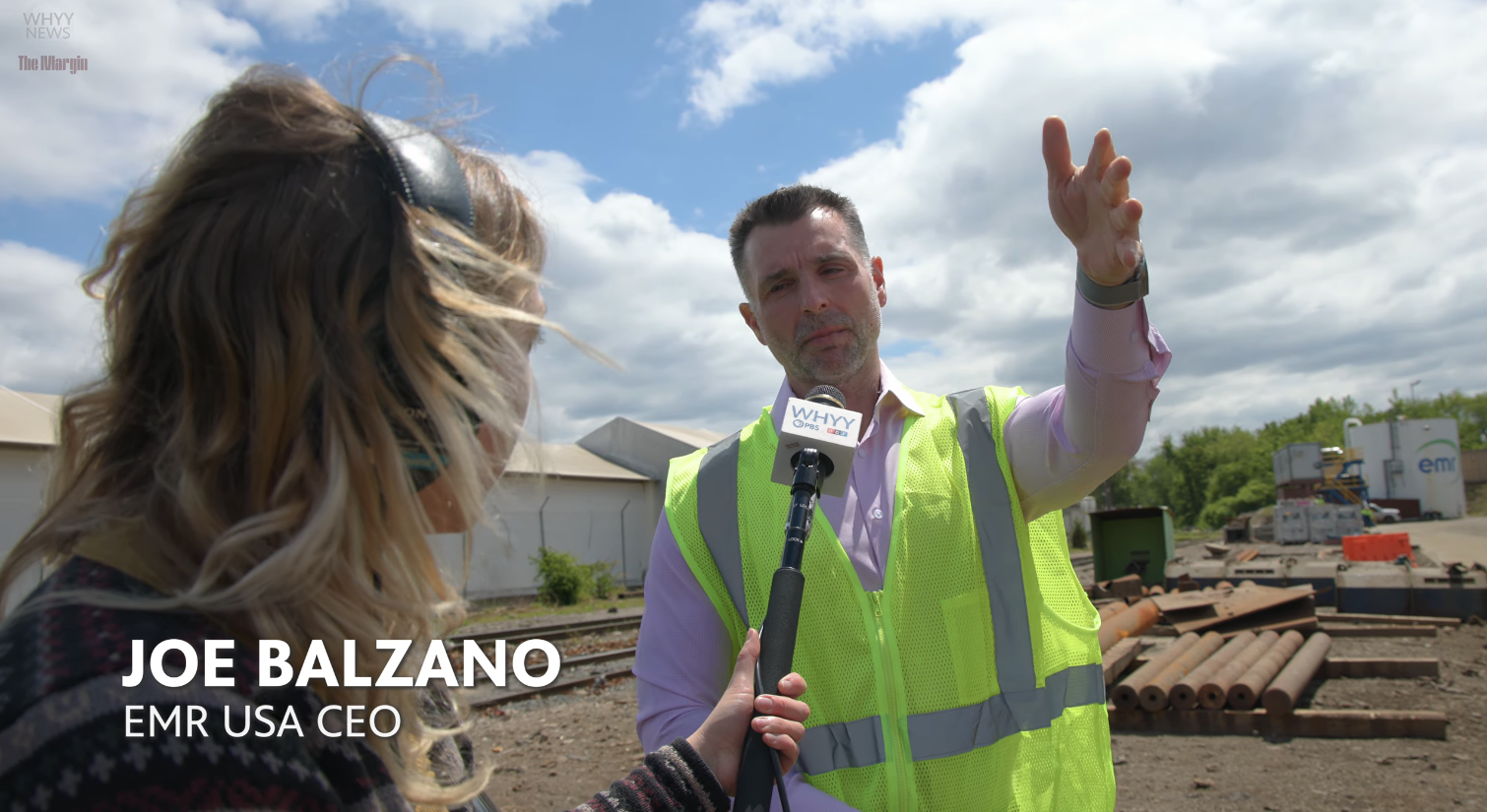 Joe Balzano speaking with reporter Sophia Schmidt.