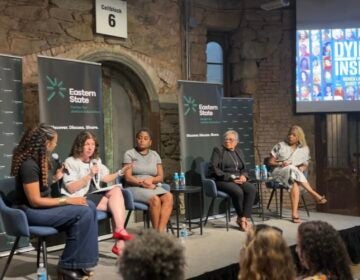 A panel of prison experts and advocates, moderated by Cherri Gregg (left), discussed the history of women’s incarceration at Eastern State Penitentiary on May 20, 2026. | JOLYNE BYRD

This episode is from Dying on the Inside: Women Lifers at Muncy Prison, a podcast production from Create Genius Media (founded by Studio 2 co-host Cherri Gregg) and Temple University’s Logan Center for Urban Investigative Reporting. 
