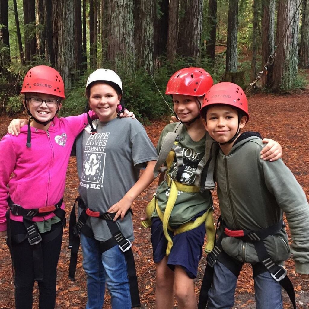 Kids take photo at Hope Loves Company annual summer camp in New Jersey
