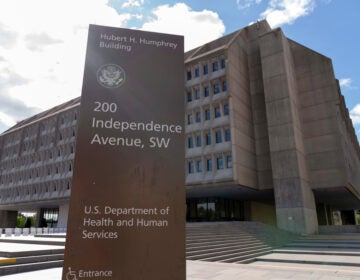 FILE - The U.S. Department of Health and Human Services is seen in Washington on April 16, 2025. (AP Photo/Jose Luis Magana, File)