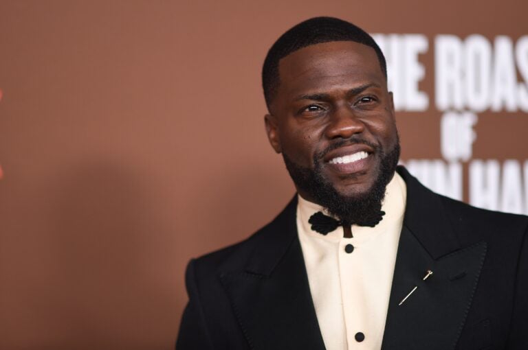 Kevin Hart arrives at Netflix is a Joke Fest - The Roast of Kevin Hart on Sunday, May 10, 2026, at the Kia Forum in Inglewood, Calif. (Photo by Richard Shotwell/Invision/AP)