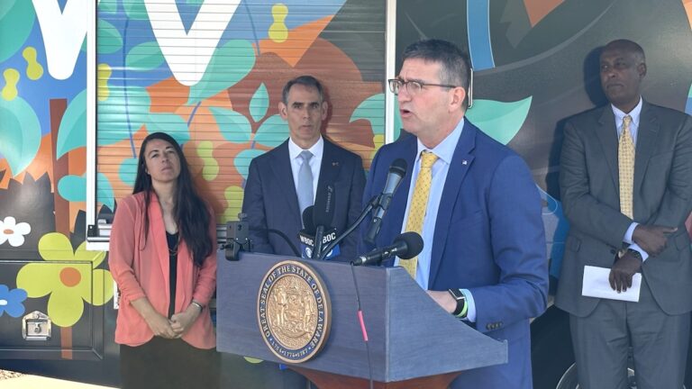 Matt Meyer speaking at press conference