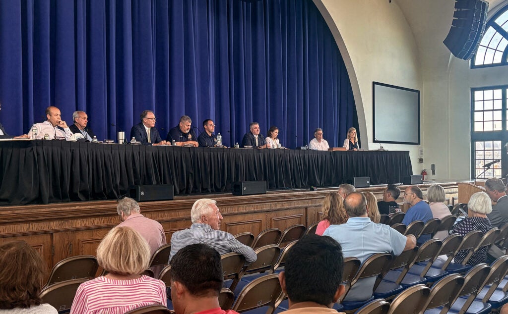 Council members on stage during the Ocean City Council meeting.