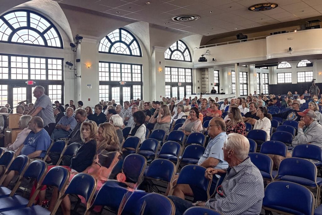 Tthe audience for the Ocean City Council meeting.